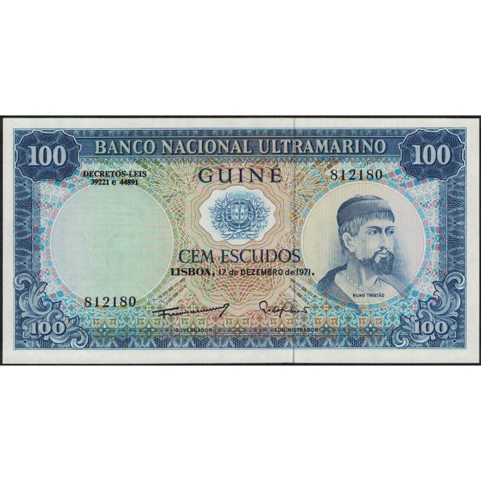 Guinea Portuguesa 100 Escudos 1971 P45 UNC