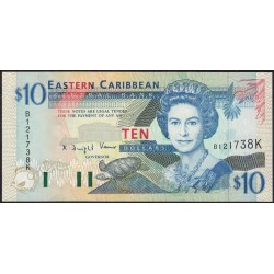San Kitts y Nevis P32k 10 Dolares UNC
