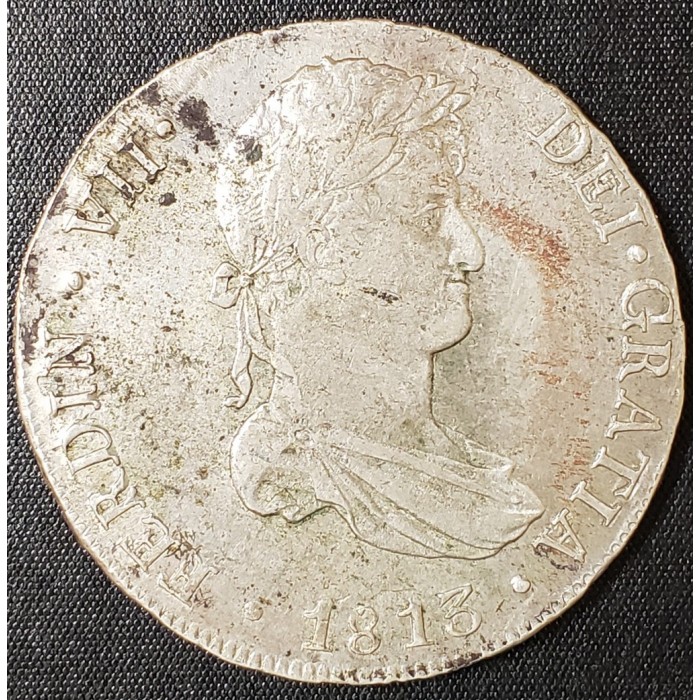 Lima 8 Reales 1813 JP KM117.1 EXC+