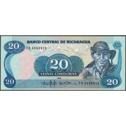 Nicaragua 20 Cordobas 1985 P152 UNC
