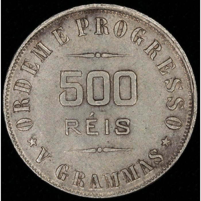 Brasil 500 Reis 1906 KM506 Ag EXC+