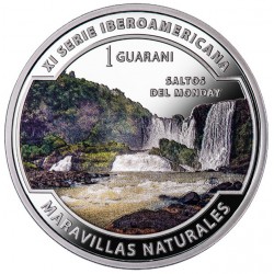 Paraguay 1 Guarani 2017 XI Serie Iberoamericana Maravillas Naturales Ag UNC