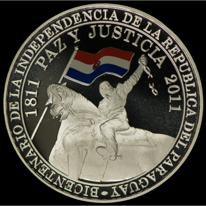 Paraguay 150 Guaranies 2011 Bicentenario de la independencia Ag UNC