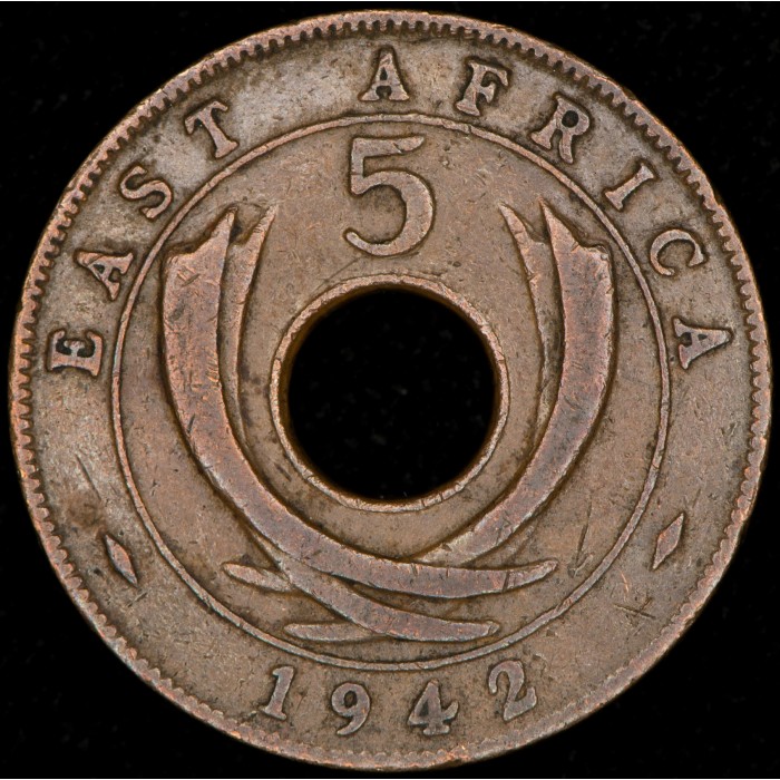 Africa del Este 5 Cents 1942 KM25.2 Bronce MB