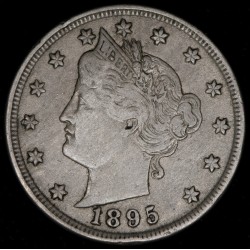 Estados Unidos V Cents 1895 KM112 Nickel MB