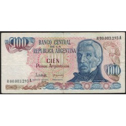 B2623 REPOSICION NUMERACION BAJA $100 Argentinos 1983 Lopez - Gonzalez Del Solar B+