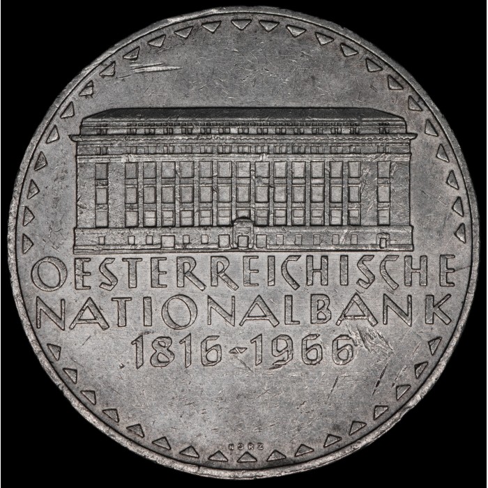 Austria 50 Shilling 1966 KM2900 150 Aniv. National Bank Ag MB