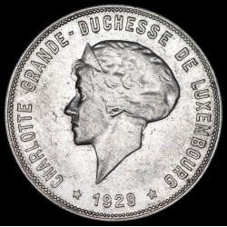 Luxemburgo 10 francs 1929 KM39 Ag MB+