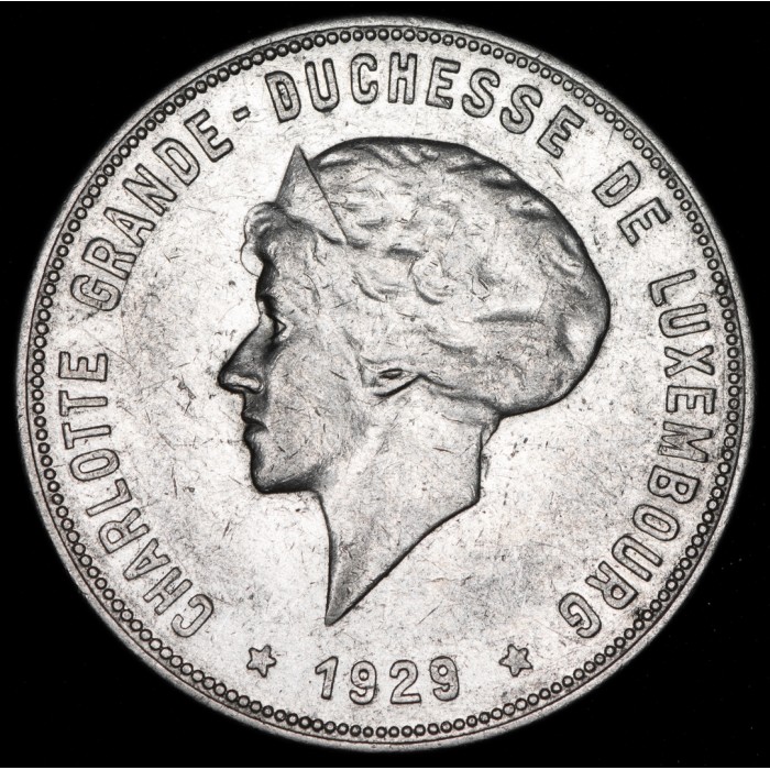 Luxemburgo 10 francs 1929 KM39 Ag MB+