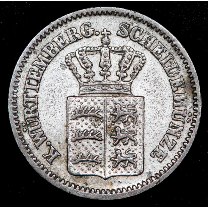 Alemania Bavaria 1 Kreuzer 1870 KM873 Ag EXC-