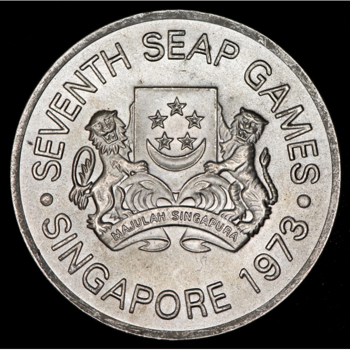 Singapur 5 Dolares 1973 Juegos SEAP KM10 Ag EXC+
