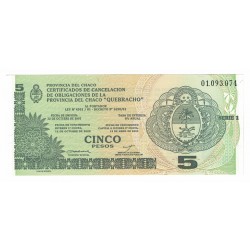 Bono C-245 Chaco 5 Pesos UNC
