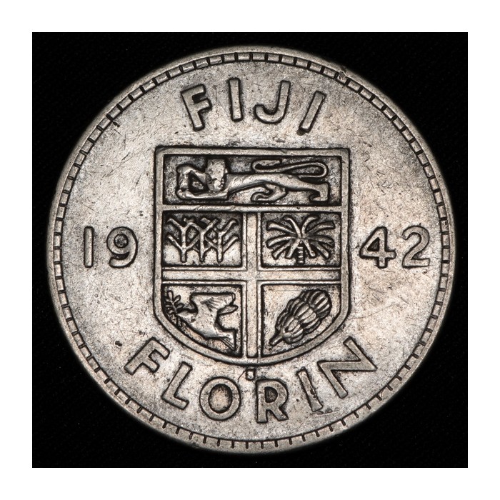 Fiji 1 Florin 1942 S KM13a MB+