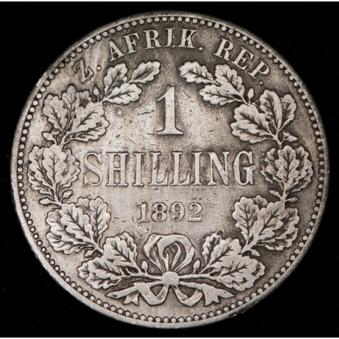Sudafrica shilling 1892 KM40.1 Ag MB