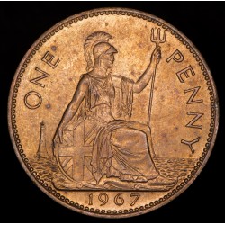 Gran Bretaña 1 Penny 1967 KM897 Cobre UNC