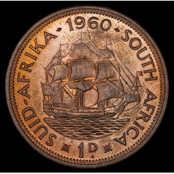 Sudafrica 1 Penny 1960 KM46 Cobre UNC