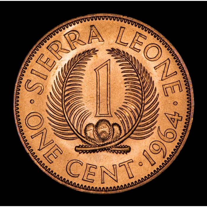 Sierra Leone 1 Cent 1964 KM17 Cobre UNC
