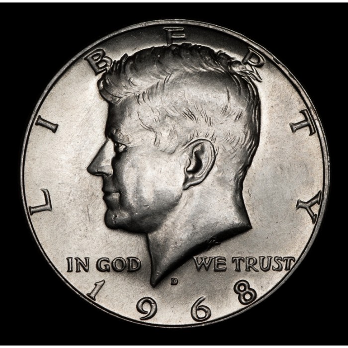 Estados Unidos 1/2 Dolar Kennedy 1968D KM202a Ag UNC