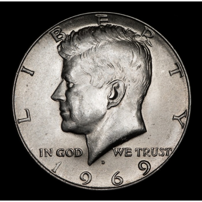 Estados Unidos 1/2 Dolar Kennedy 1969D KM202a Ag UNC