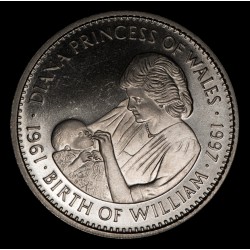 Liberia 5 Dolares 1997 Nacimiento de William KM454 Cuproniquel UNC