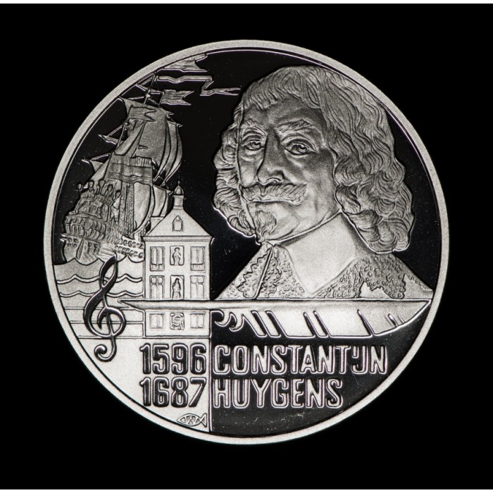 Holanda 50 Euro 1996 Constantijn Huygens KM129 Ag UNC