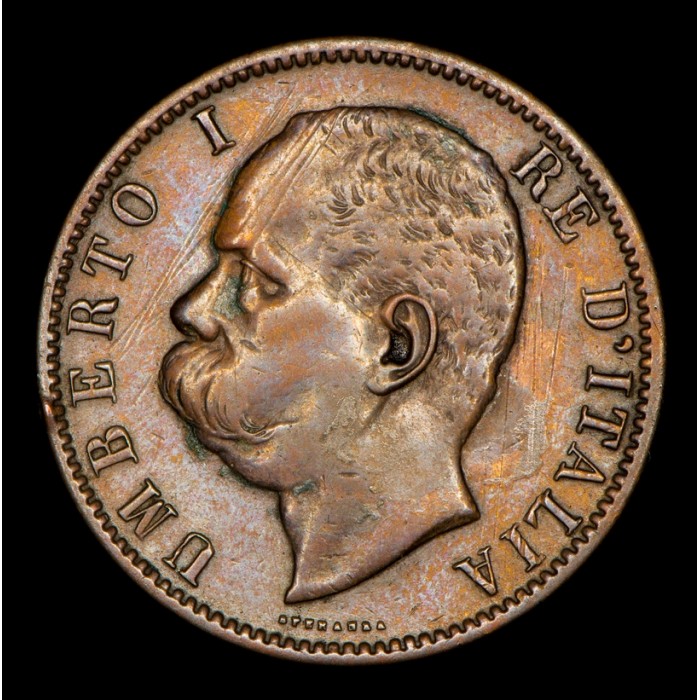Italia 10 centesimi 1894BI KM27.1 Cobre MB/EXC
