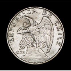 Chile 1 Peso 1917 KM152.4 Ag MB+