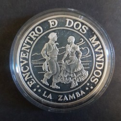 25 Pesos 1997 La Zamba - Plata Proof - 3ra Serie Iberoamericana