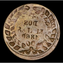 Buenos Aires 2 Reales 1860 R1 INCUSA Cobre