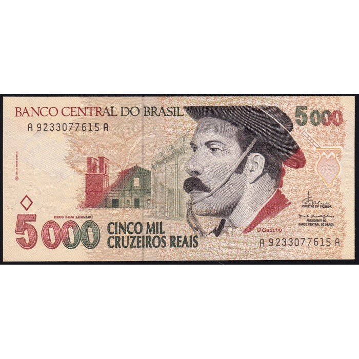 Brasil 5000 Cruzeiros Reales 1993 P241 UNC