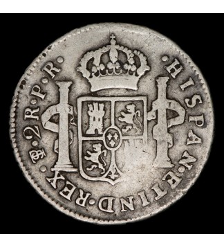 Potosi 2 Reales 1788 PR CJ65.17 Carolus III Ag B/MB