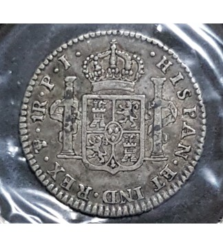 Potosi 1 Real 1808 PJ CJ:79.21.2 Carlos IIII