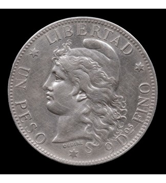 Argentina Patacon 1 Peso 1882 CJ13.1.1 Ag MB+