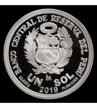 Peru 1 Sol 2019 Alexander Von Humboldt KM#420 1 Onza Ag Proof UNC