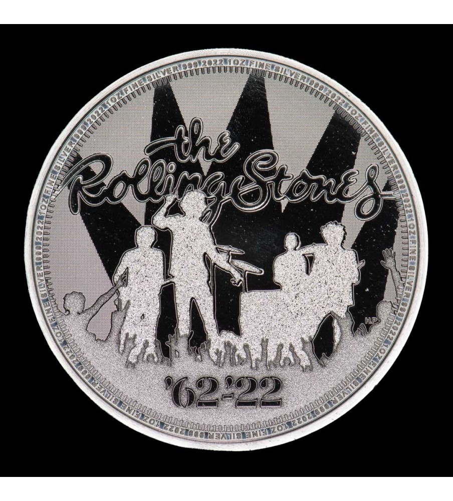 Reino Unido 2 Libras 2022 Rolling Stones Ag 1Oz Proof UNC