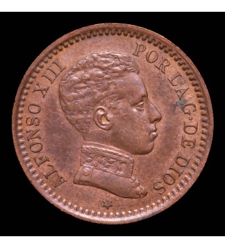 España 2 Centimos 1905 KM722 Cu EXC