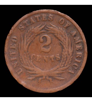 Estados Unidos 2 Cents 1864 KM94 Cobre B+