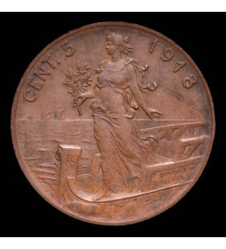 Italia 5 Centesimi 1918 KM42 Cu EXC