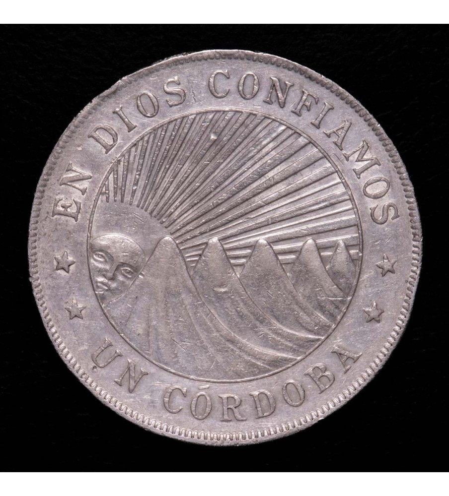 Nicaragua 1 Cordoba 1912 H KM16 Ag MB+