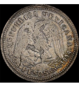 Mexico Guerrero 2 Pesos 1914 Emiliano Zapata KM642 NGC MS61