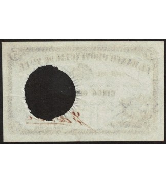 Santa Fe Banco Provincial 5 Centavos Fuertes 1874 Cancelado PS798 SFE-200b UNC