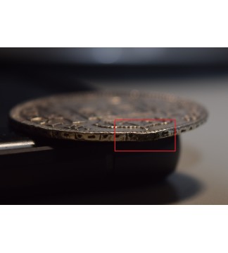 Potosi 4 Reales 1777 PR CJ:64.6 Carlos III Con Resto de Soldadura en Canto
