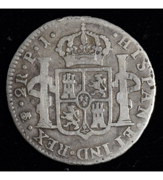 Potosi 2 Reales 1807 PJ CJ78.19 Carlos IIII