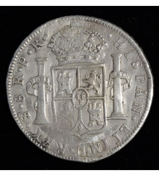 Potosi 8 Reales 1778 PR CJ63.7.1 Carlos III Perforada y Tapada