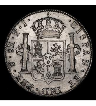 Potosi 8 Reales 1809 PJ CJ86.2 Fernando VII Ag MB/EXC