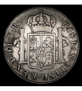 Potosi 4 Reales 1785/4 PR CJ64.14.2 Carlos III Ag B+