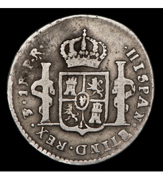 Potosi  1 Real 1789 PR Carlos III CJ66.18 Ag B+