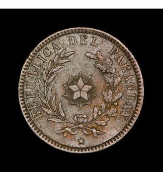 Paraguay 2 Centesimos 1870 KM3 Cobre EXC-
